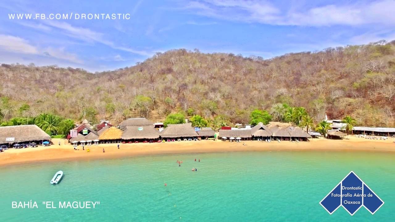 Tour por las Bahías de Huatulco, Dron en las playas de Huatulco Oaxaca Mexico Recorriendo Bahías