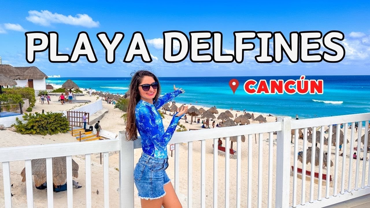 Así es la PLAYA MÁS FAMOSA de CANCÚN 🏖️ Playa Delfines | México | 4K