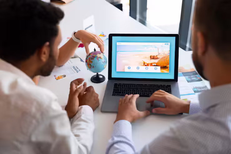 hombre alto angulo trabajando agencia viajes 52683 136450 Cómo saber si una agencia de viajes es confiable: señales de ciberseguridad que sí importan